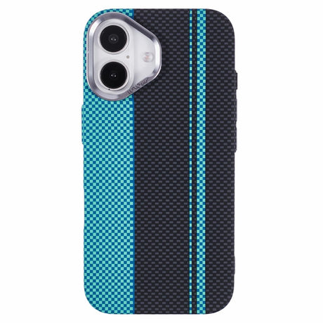 EIDERWOOD Mønstret Carbon Cover - iPhone 16 - MagSafe Kompatibel - Blue/Black
