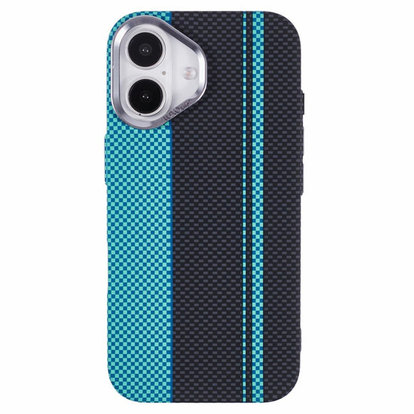 EIDERWOOD Mønstret Carbon Cover - iPhone 16 - MagSafe Kompatibel - Blue/Black