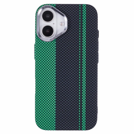 EIDERWOOD Mønstret Carbon Cover - iPhone 16 - MagSafe Kompatibel - Green/Black