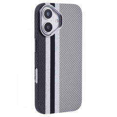EIDERWOOD Mønstret Carbon Cover - iPhone 16 - MagSafe Kompatibel - Grey Stripes