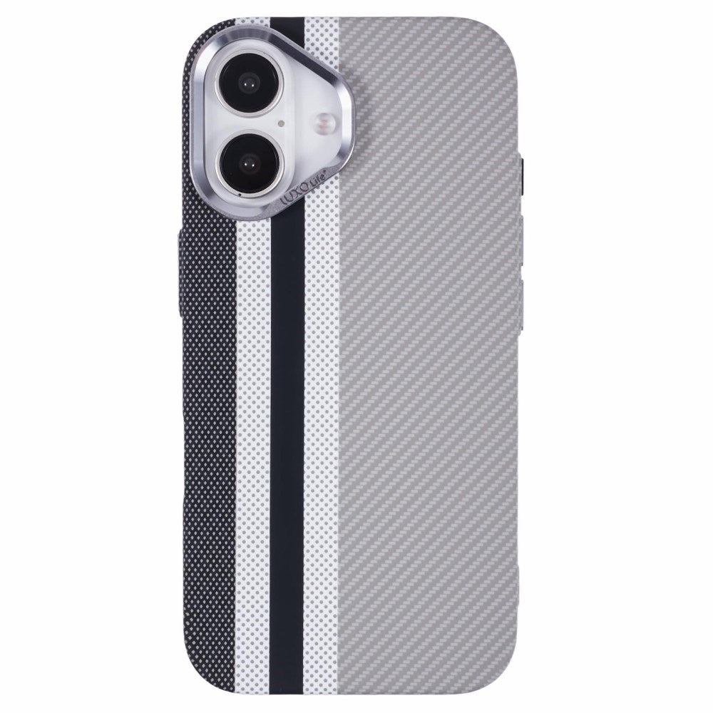 EIDERWOOD Mønstret Carbon Cover - iPhone 16 - MagSafe Kompatibel - Grey Stripes