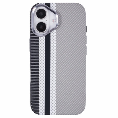 EIDERWOOD Mønstret Carbon Cover - iPhone 16 - MagSafe Kompatibel - Grey Stripes