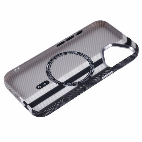 EIDERWOOD Mønstret Carbon Cover - iPhone 16 - MagSafe Kompatibel - Grey Stripes