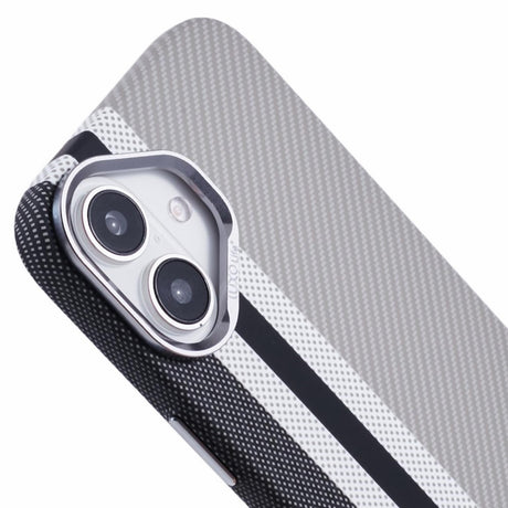 EIDERWOOD Mønstret Carbon Cover - iPhone 16 - MagSafe Kompatibel - Grey Stripes