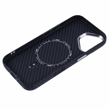EIDERWOOD Mønstret Carbon Cover - iPhone 16 - MagSafe Kompatibel - Black