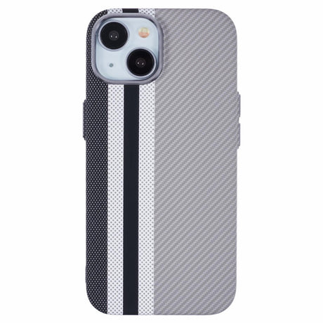 EIDERWOOD Mønstret Carbon Cover - iPhone 15 - MagSafe Kompatibel - Grey Stripes