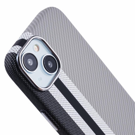 EIDERWOOD Mønstret Carbon Cover - iPhone 15 - MagSafe Kompatibel - Grey Stripes