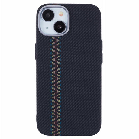 EIDERWOOD Mønstret Carbon Cover - iPhone 15 - MagSafe Kompatibel - Dark ZigZag Pattern