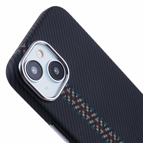EIDERWOOD Mønstret Carbon Cover - iPhone 15 - MagSafe Kompatibel - Dark ZigZag Pattern