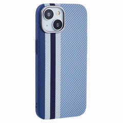 EIDERWOOD Mønstret Carbon Cover - iPhone 15 - MagSafe Kompatibel - Blue Stripes
