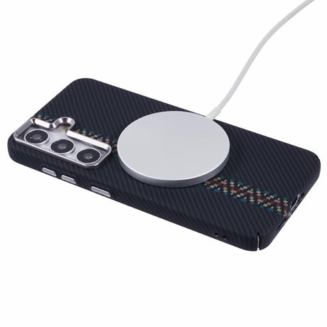 EIDERWOOD Mønstret Carbon Cover - Samsung Galaxy S24 - MagSafe Kompatibel - Dark ZigZag Pattern