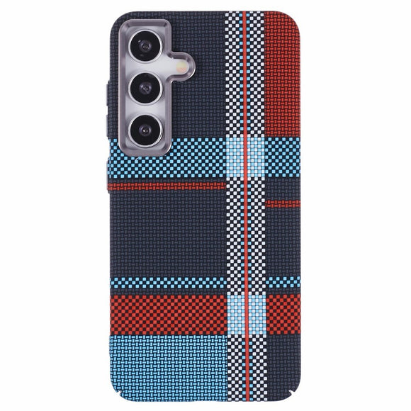 EIDERWOOD Mønstret Carbon Cover - Samsung Galaxy S24 - MagSafe Kompatibel - Dark Checkered Pattern