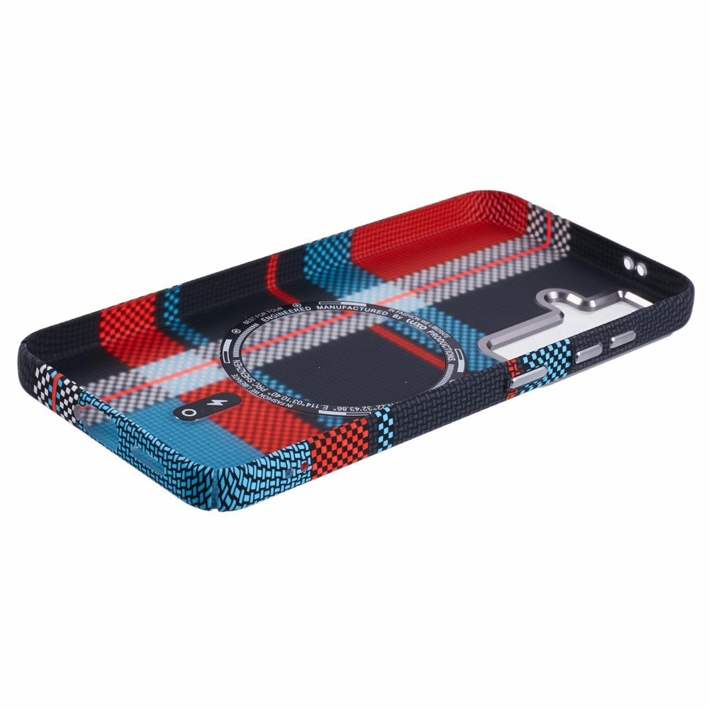 EIDERWOOD Mønstret Carbon Cover - Samsung Galaxy S24 - MagSafe Kompatibel - Dark Checkered Pattern
