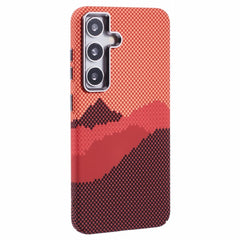 EIDERWOOD Mønstret Carbon Cover - Samsung Galaxy S24 - MagSafe Kompatibel - Orange Peak