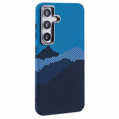 EIDERWOOD Mønstret Carbon Cover - Samsung Galaxy S24 - MagSafe Kompatibel - Blue Peak