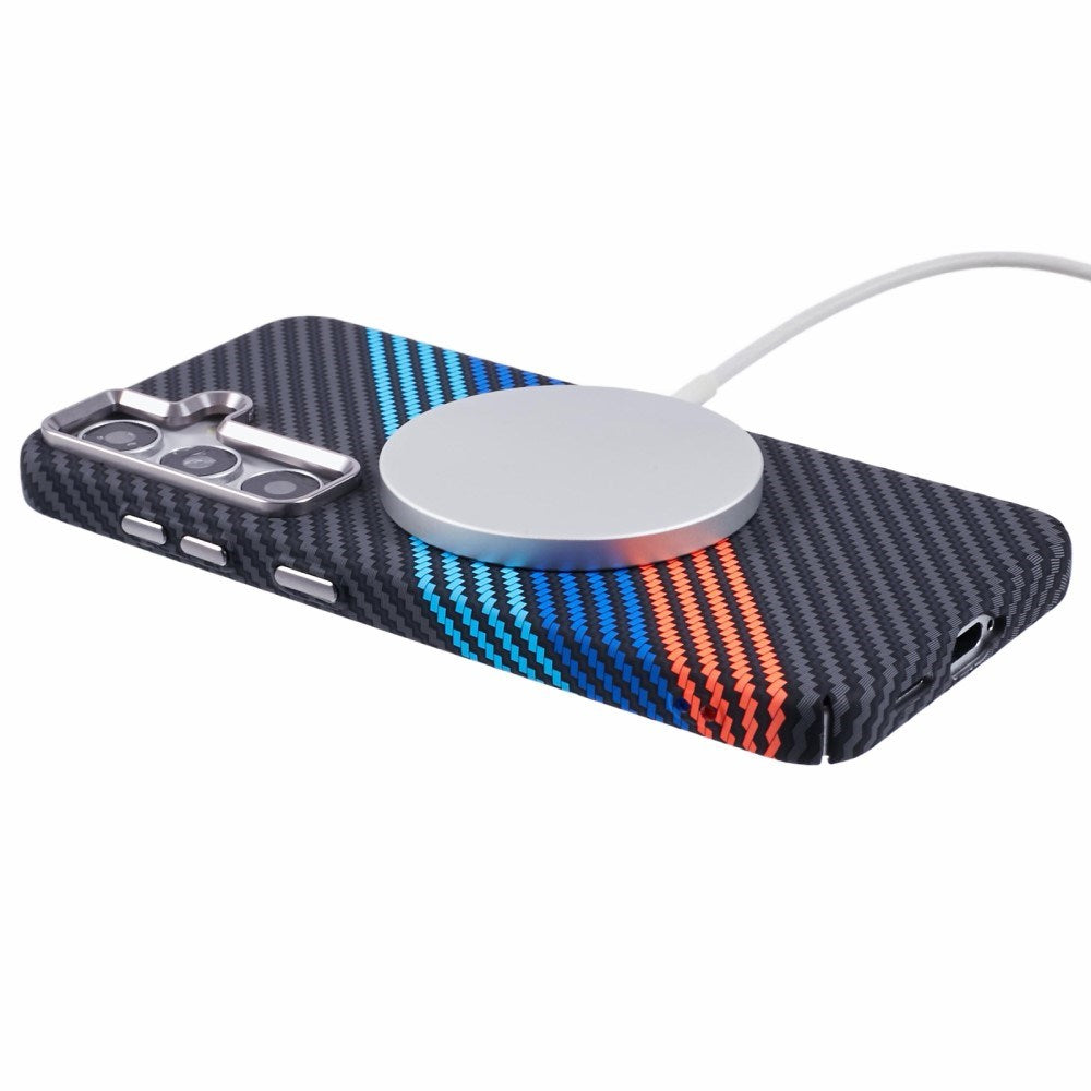EIDERWOOD Mønstret Carbon Cover - Samsung Galaxy S24 - MagSafe Kompatibel - Colorful Stripes