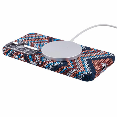 EIDERWOOD Mønstret Carbon Cover - Samsung Galaxy S24 - MagSafe Kompatibel - Retro Pattern