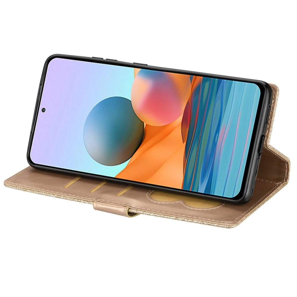 EIDERWOOD Samsung Galaxy S25 Glimmer Flip Cover m. Lynlåslomme & Ståfunktion - Guld
