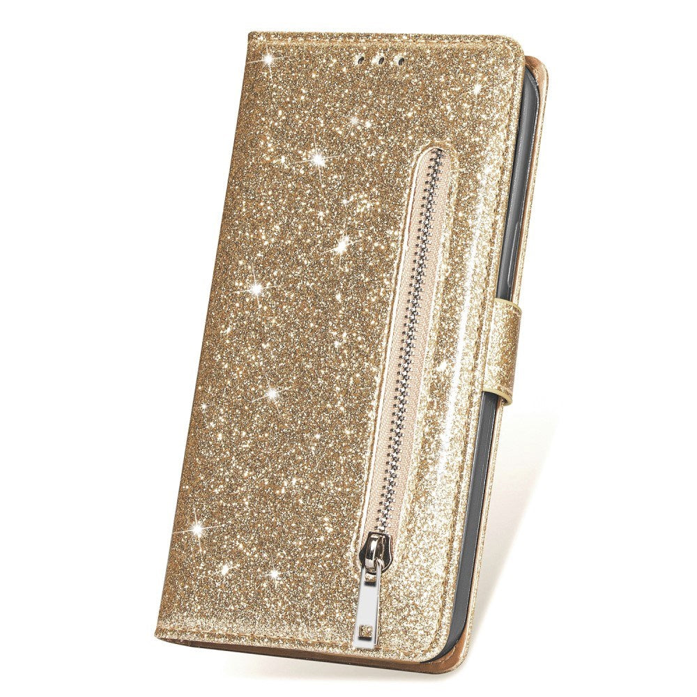 EIDERWOOD Samsung Galaxy S25 Glimmer Flip Cover m. Lynlåslomme & Ståfunktion - Guld