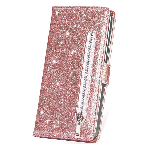 EIDERWOOD Samsung Galaxy S25 Glimmer Flip Cover m. Lynlåslomme & Ståfunktion - Lyserød