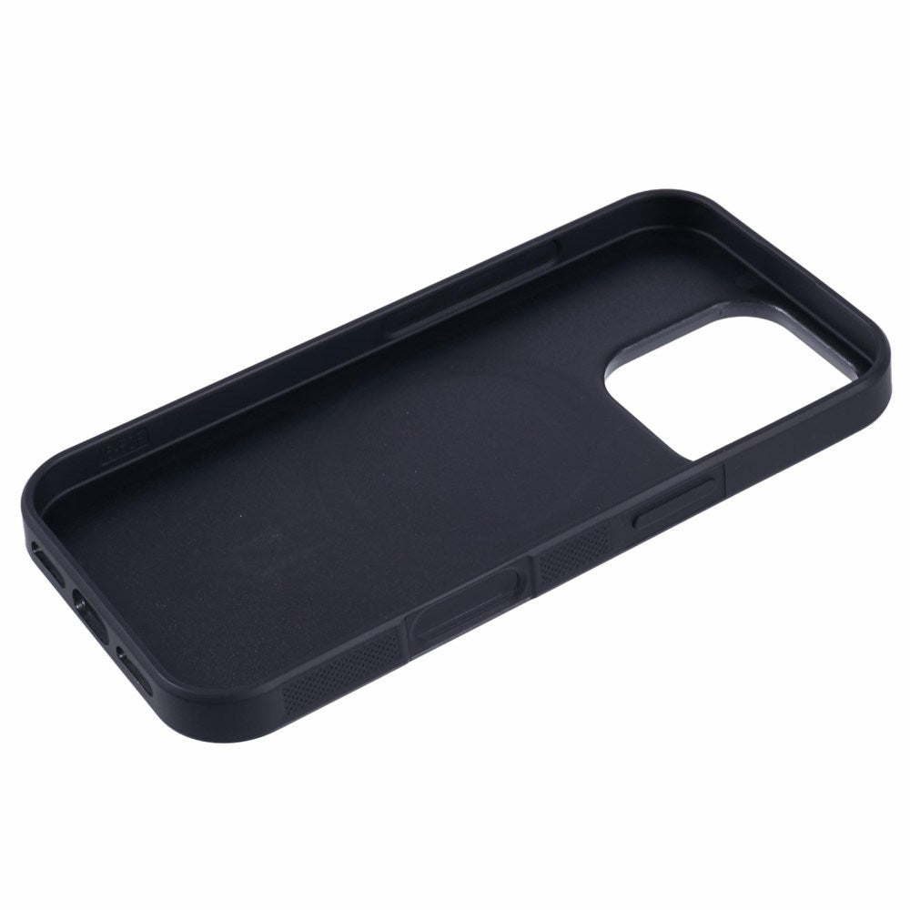 EIDERWOOD iPhone 16 Pro Non-Slip Carbon Fiber Cover - MagSafe Kompatibelt - Sort