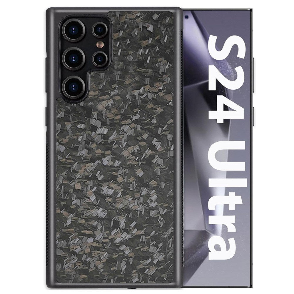 EIDERWOOD Samsung Galaxy S24 Ultra Non-Slip Carbon Fiber Cover - MagSafe Kompatibelt - Sort