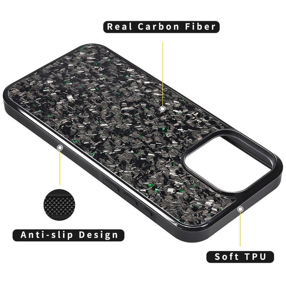 EIDERWOOD iPhone 15 Pro Non-Slip Carbon Fiber Cover - MagSafe Kompatibelt - Blå