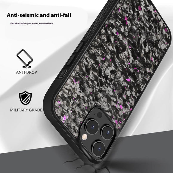 EIDERWOOD iPhone 15 Pro Non-Slip Carbon Fiber Cover - MagSafe Kompatibelt - Blå