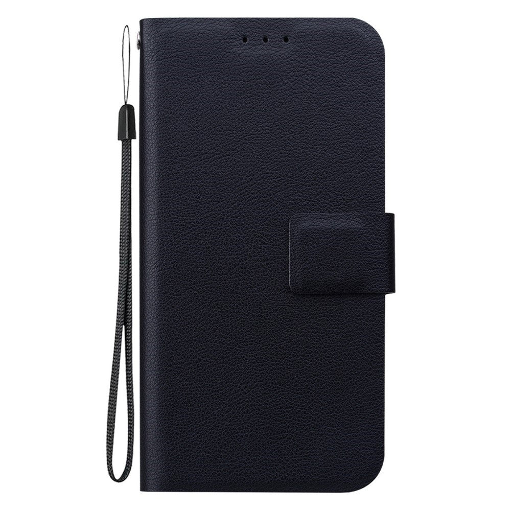 EIDERWOOD Xiaomi Redmi 14C / Poco C75 Kunstlæder Flip Cover m. Strop - Sort