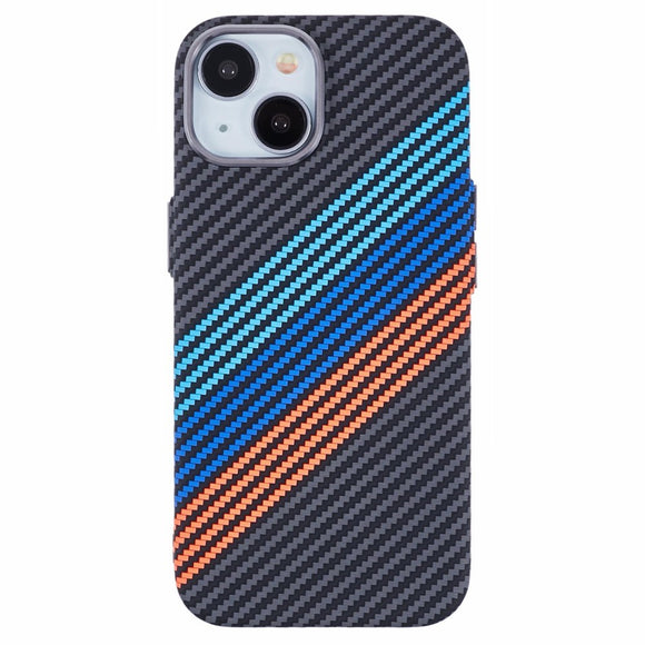 EIDERWOOD Mønstret Carbon Cover - iPhone 14 - MagSafe Kompatibel - Colorful Stripes