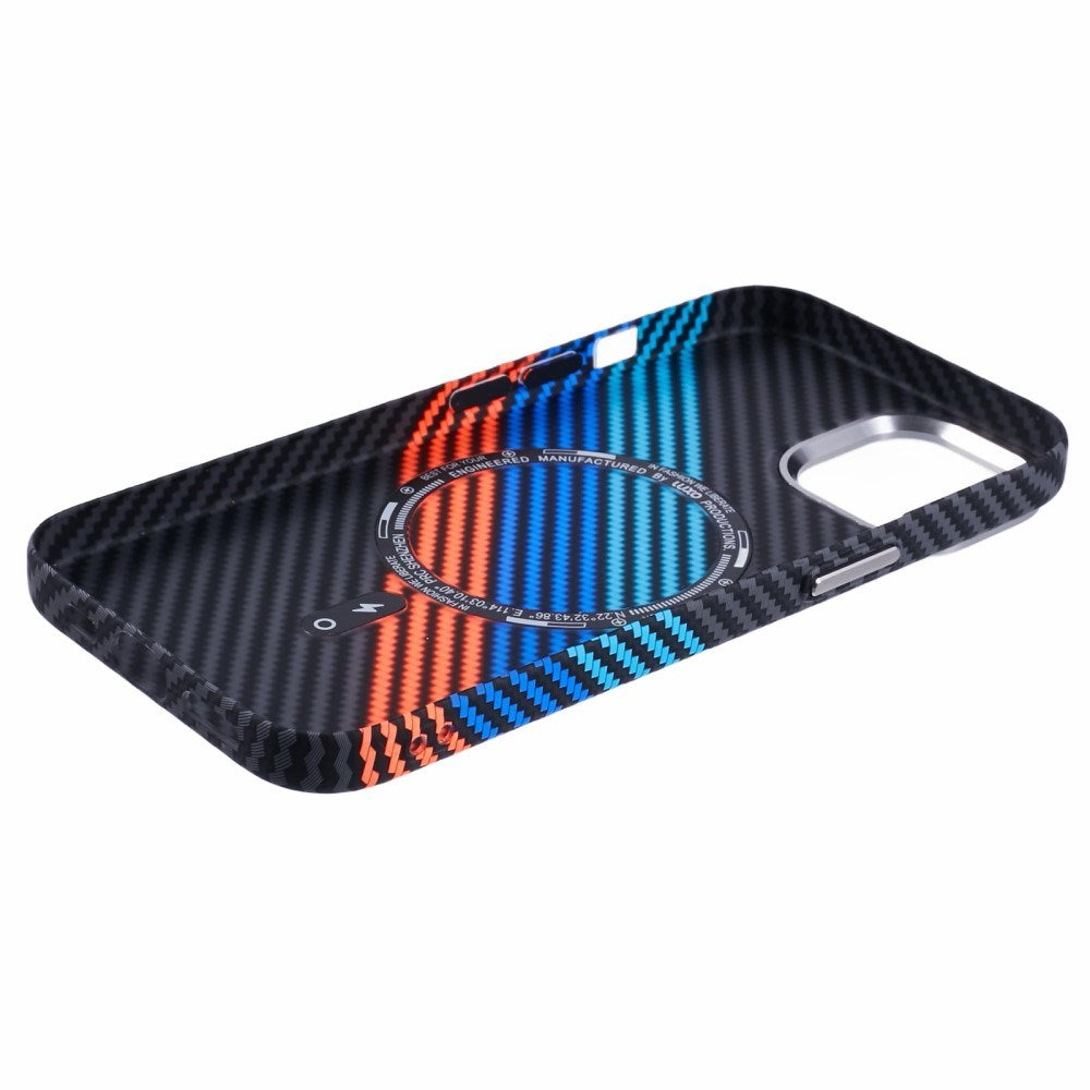 EIDERWOOD Mønstret Carbon Cover - iPhone 14 - MagSafe Kompatibel - Colorful Stripes