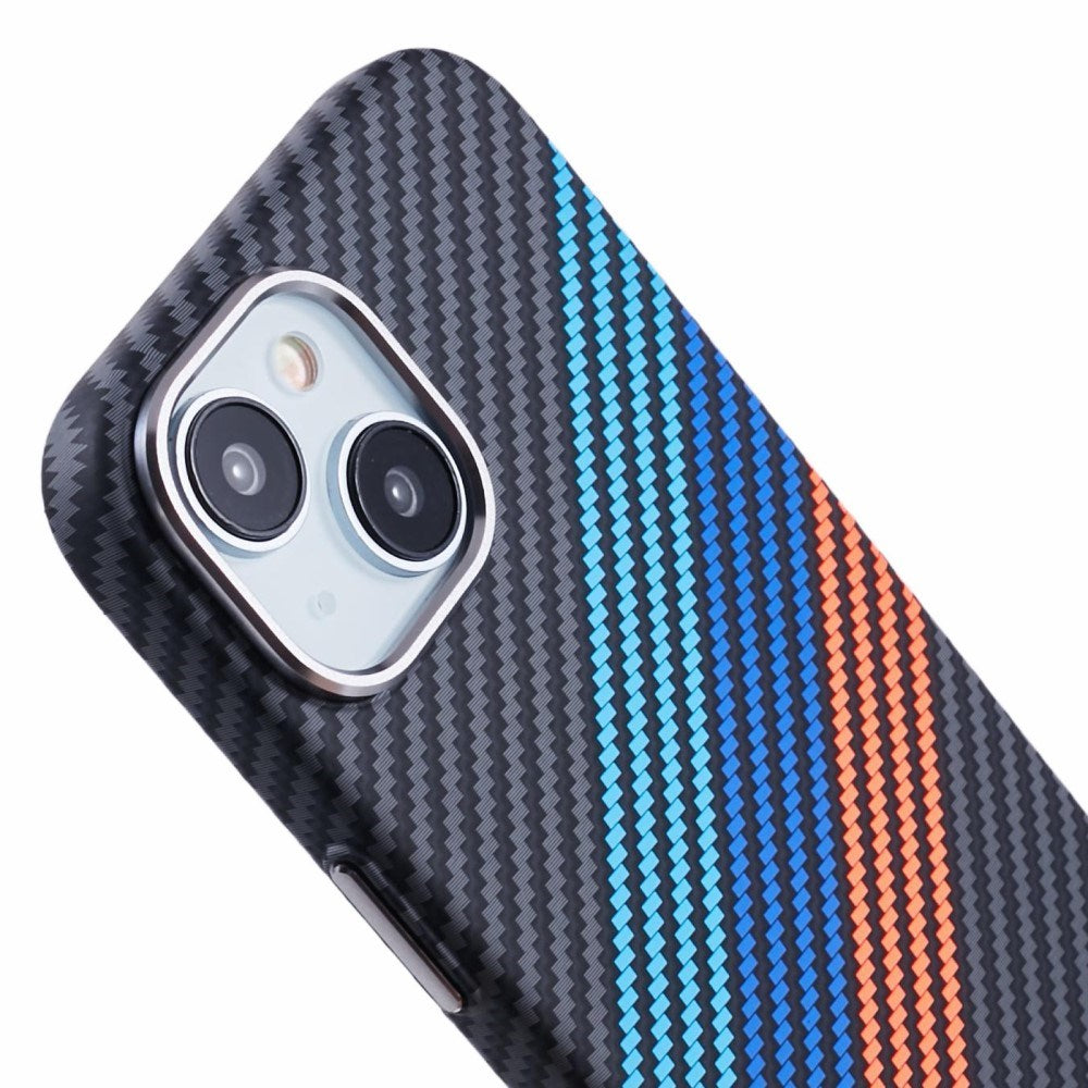 EIDERWOOD Mønstret Carbon Cover - iPhone 14 - MagSafe Kompatibel - Colorful Stripes