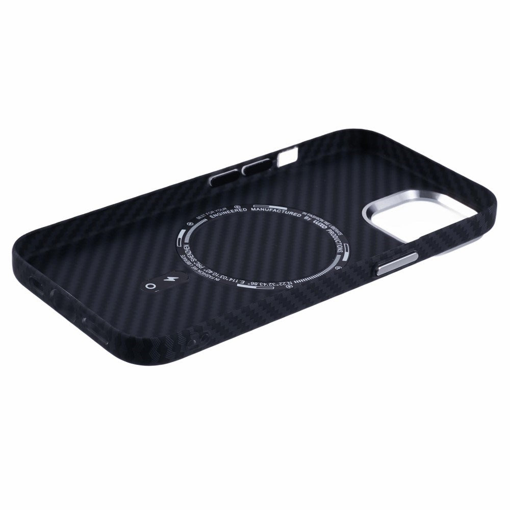 EIDERWOOD Mønstret Carbon Cover - iPhone 14 - MagSafe Kompatibel - Black