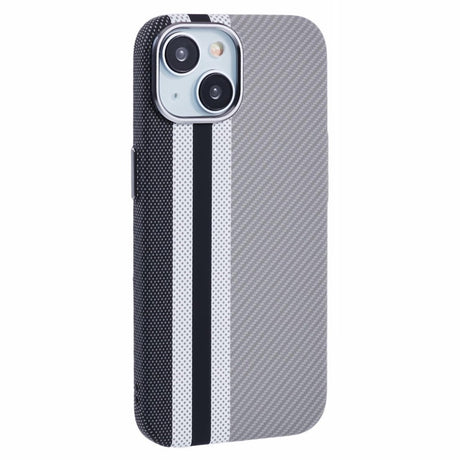 EIDERWOOD Mønstret Carbon Cover - iPhone 14 - MagSafe Kompatibel - Grey Stripes