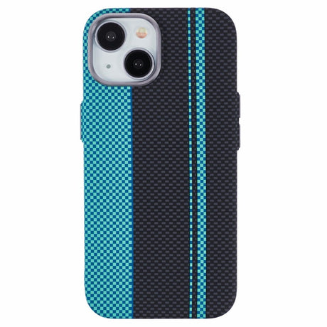 EIDERWOOD Mønstret Carbon Cover - iPhone 14 - MagSafe Kompatibel - Blue/Black