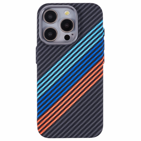 EIDERWOOD Mønstret Carbon Cover - iPhone 14 Pro - MagSafe Kompatibel - Colorful Stripes