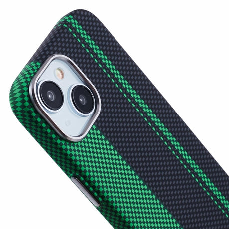 EIDERWOOD Mønstret Carbon Cover - iPhone 13 - MagSafe Kompatibel - Green/Black