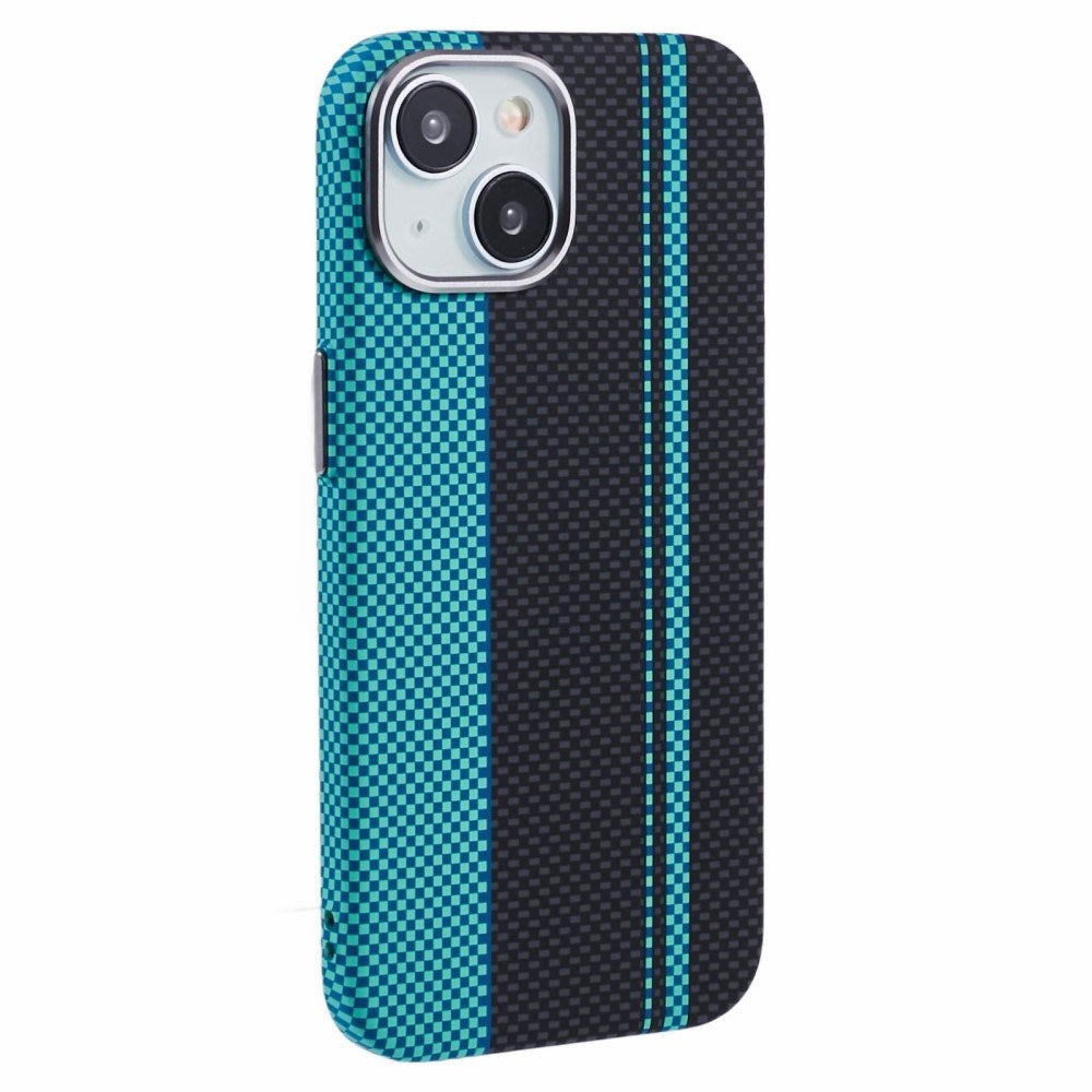 EIDERWOOD Mønstret Carbon Cover - iPhone 13 - MagSafe Kompatibel - Blue/Black