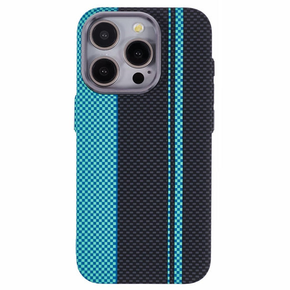 EIDERWOOD Mønstret Carbon Cover - iPhone 13 Pro - MagSafe Kompatibel - Blue/Black