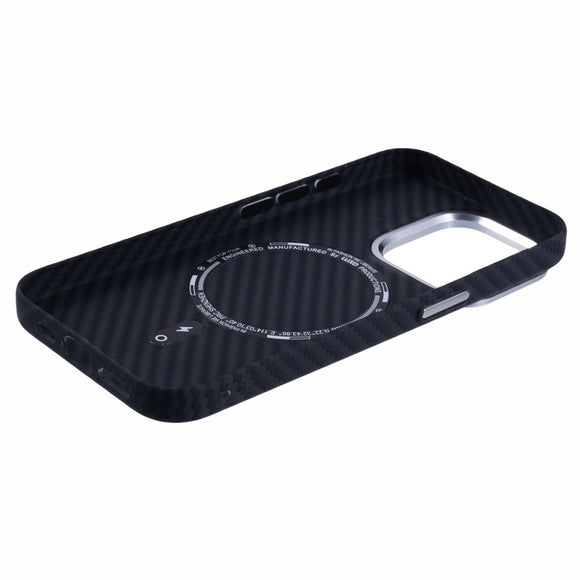 EIDERWOOD Mønstret Carbon Cover - iPhone 12/12 Pro - MagSafe Kompatibel - Black
