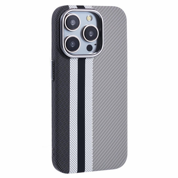 EIDERWOOD Mønstret Carbon Cover - iPhone 12/12 Pro - MagSafe Kompatibel - Grey Stripes