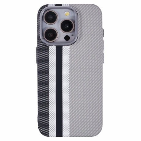 EIDERWOOD Mønstret Carbon Cover - iPhone 12/12 Pro - MagSafe Kompatibel - Grey Stripes