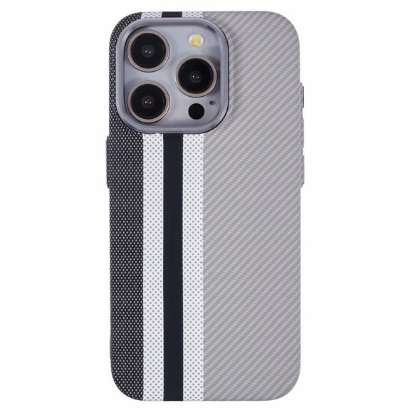 EIDERWOOD Mønstret Carbon Cover - iPhone 12/12 Pro - MagSafe Kompatibel - Grey Stripes