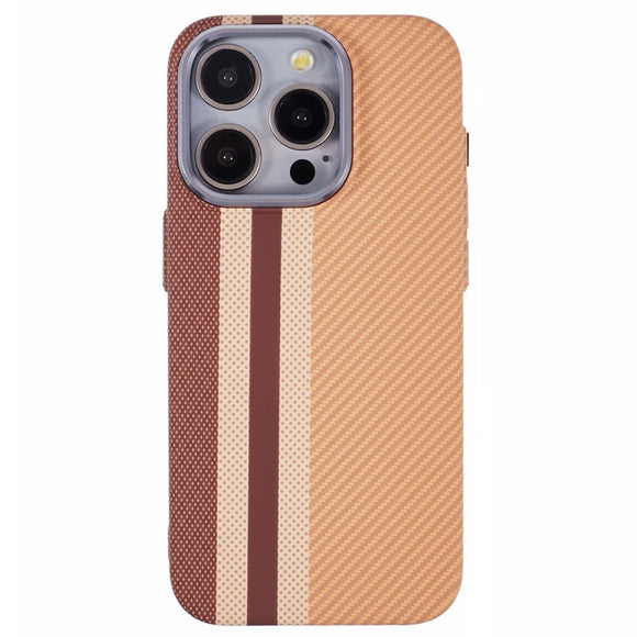 EIDERWOOD Mønstret Carbon Cover - iPhone 12/12 Pro - MagSafe Kompatibel - Light Stripes