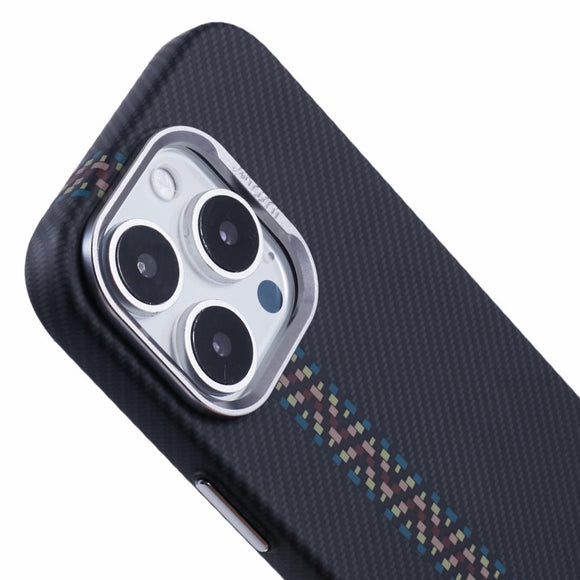 EIDERWOOD Mønstret Carbon Cover - iPhone 12/12 Pro - MagSafe Kompatibel - Dark ZigZag Pattern