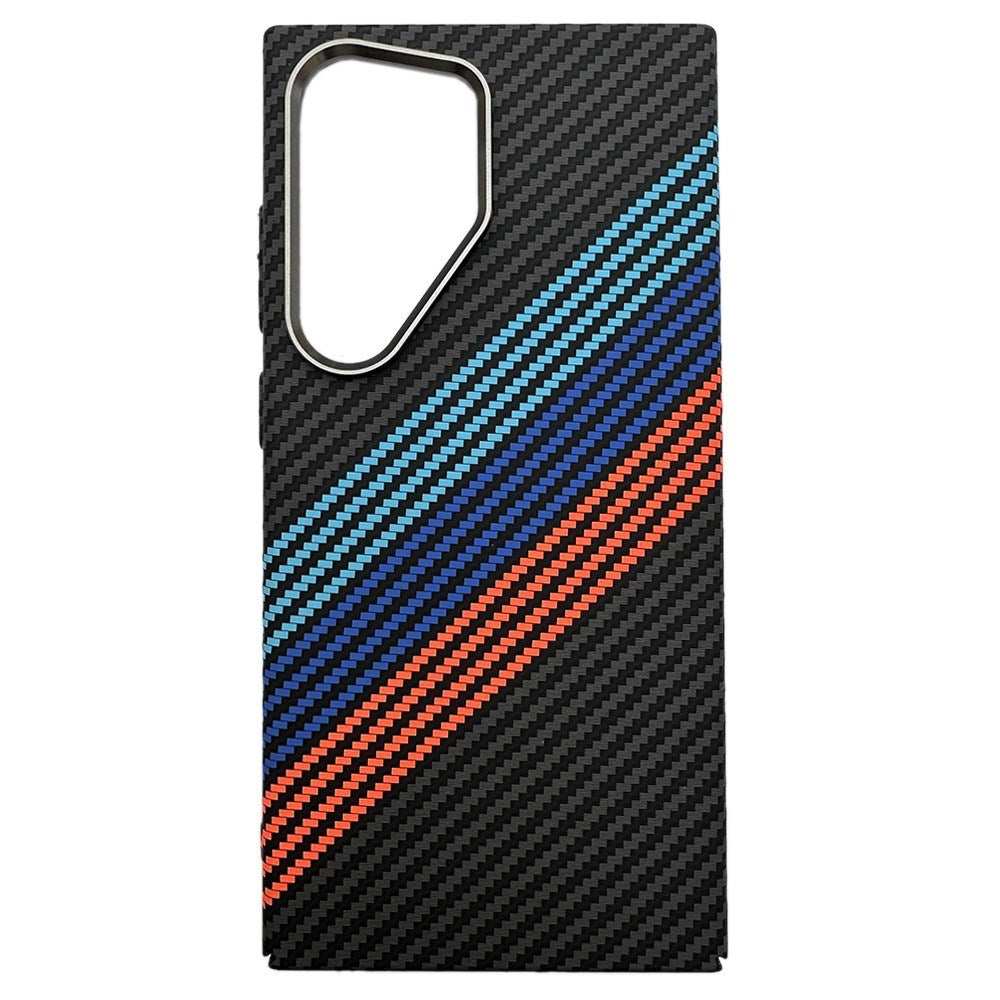 EIDERWOOD Mønstret Carbon Cover - Samsung Galaxy S23 Ultra - MagSafe Kompatibel - Colorful Stripes