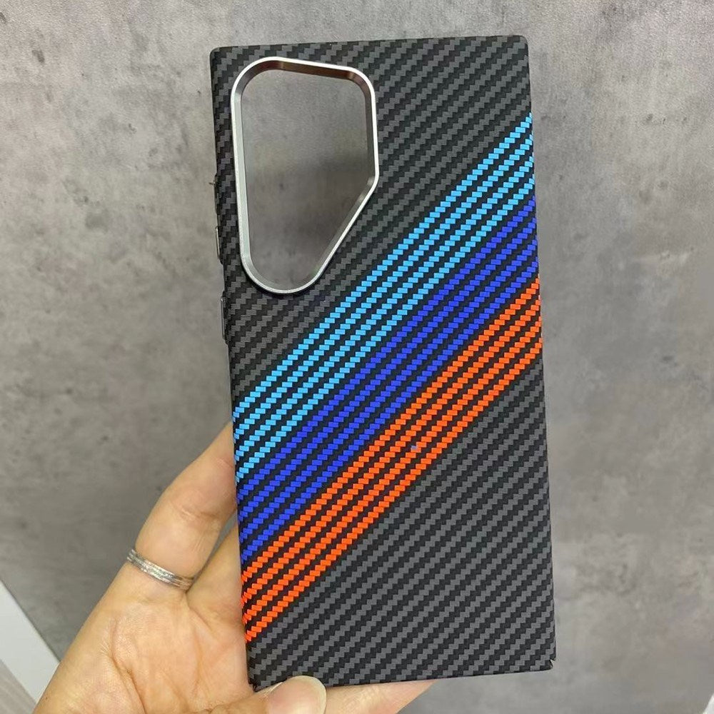 EIDERWOOD Mønstret Carbon Cover - Samsung Galaxy S23 Ultra - MagSafe Kompatibel - Colorful Stripes