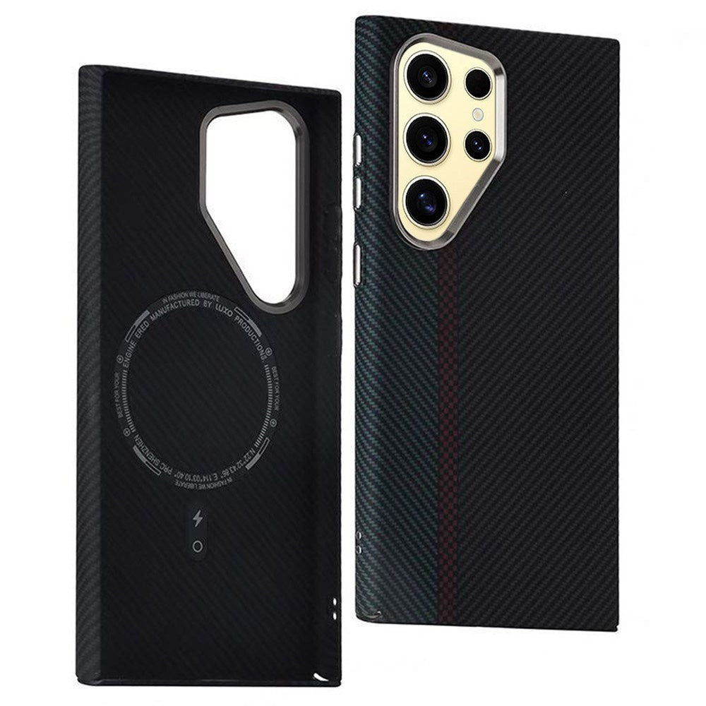 EIDERWOOD Mønstret Carbon Cover - Samsung Galaxy S23 Ultra - MagSafe Kompatibel - Dark Colored Pattern