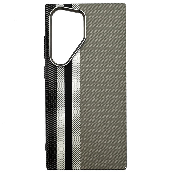 EIDERWOOD Mønstret Carbon Cover - Samsung Galaxy S24 Ultra - MagSafe Kompatibel - Grey Stripes