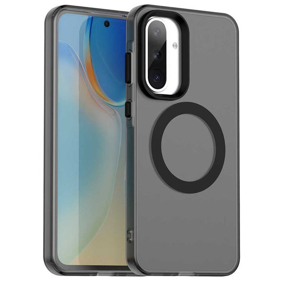 EIDERWOOD Samsung Galaxy A36 (5G) Hybrid Plast Cover - MagSafe Kompatibel - Gennemsigtig / Sort